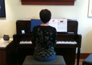 practicing piano