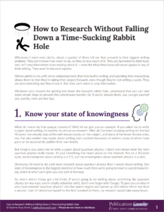 How to Research Without Falling Down a Time-Sucking Rabbit Hole